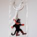 画像1: 黒ねこミケシュ キーホルダー (1)