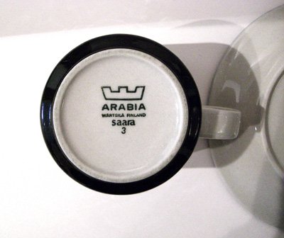 画像1: 北欧食器 Arabia アラビア SAARA (サース) コーヒーカップ＆ソーサー