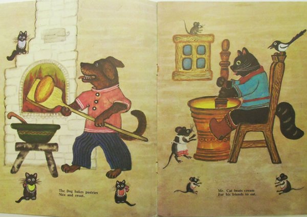 画像2: ユーリー・ヴァスネツォフ / THE DOG MR. AND MRS. CAT AND THE HEN 犬と猫と子ねことめんどり <ロシア絵本> (2)