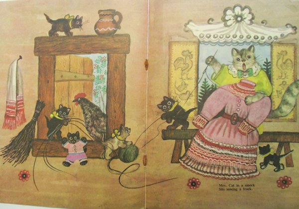 画像3: ユーリー・ヴァスネツォフ / THE DOG MR. AND MRS. CAT AND THE HEN 犬と猫と子ねことめんどり <ロシア絵本> (3)