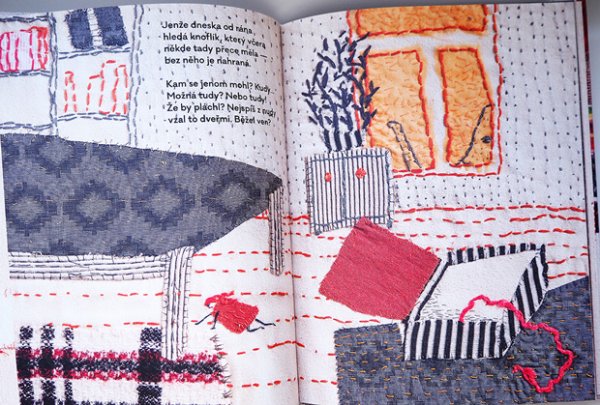 画像2: エヴァ・ヴォルフォヴァー Eva Volfova:絵 Tereza Horvathova:著 / Nitka a zatoulany knoflicek＜チェコ絵本＞ (2)