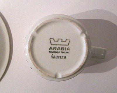 画像1: 北欧食器 Arabia アラビア Faenza (ファエンツァ) コーヒーカップ＆ソーサー