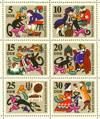 ドイツ切手 1968年発行 長靴をはいたネコ / 海外絵本・古書絵本の通販